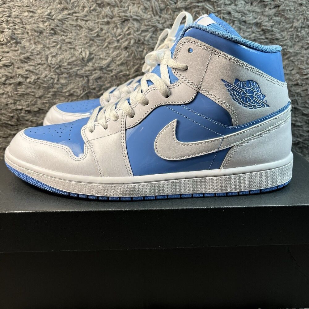 NIKE Air Jordan 1 Mid SE White/Legend Blue FZ2142 114 MEN'S SIZE 11.5 With Box - Picture 1 of 10
